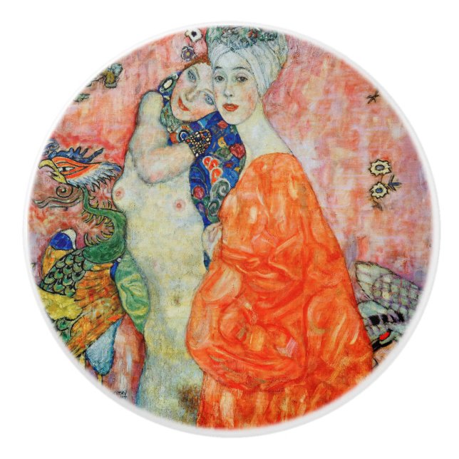 Gustav Klimt - Frauenfreunde Keramikknauf (Vorderseite)