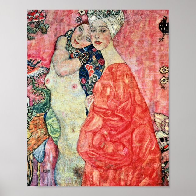 Gustav Klimt - Frauenfreunde Poster (Vorne)