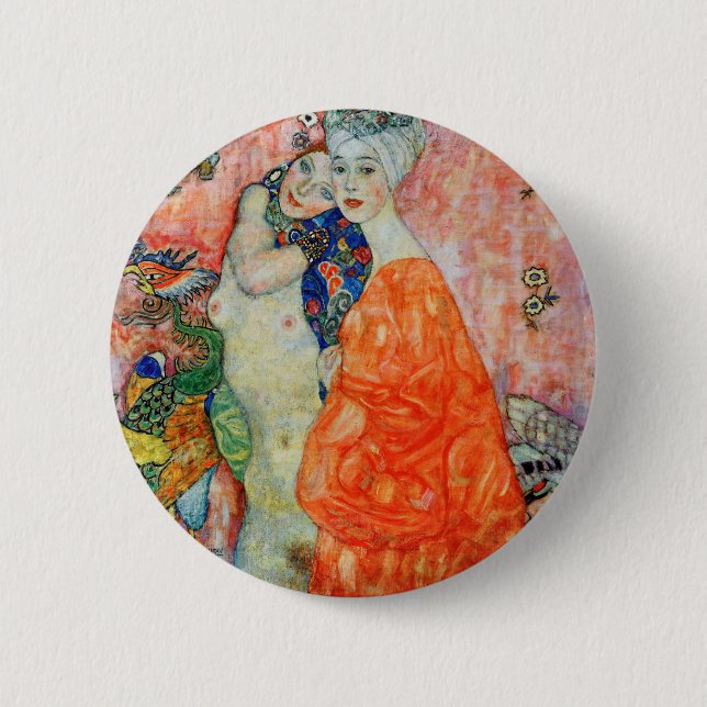 Gustav Klimt - Frauenfreundschaft Button (Vorderseite)