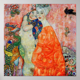 Gustav Klimt - Frauenfreundschaft Poster