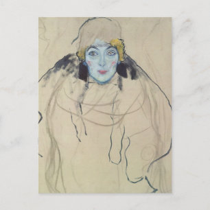 Gustav Klimt- Frauenportrait (unvollendet) Postkarte