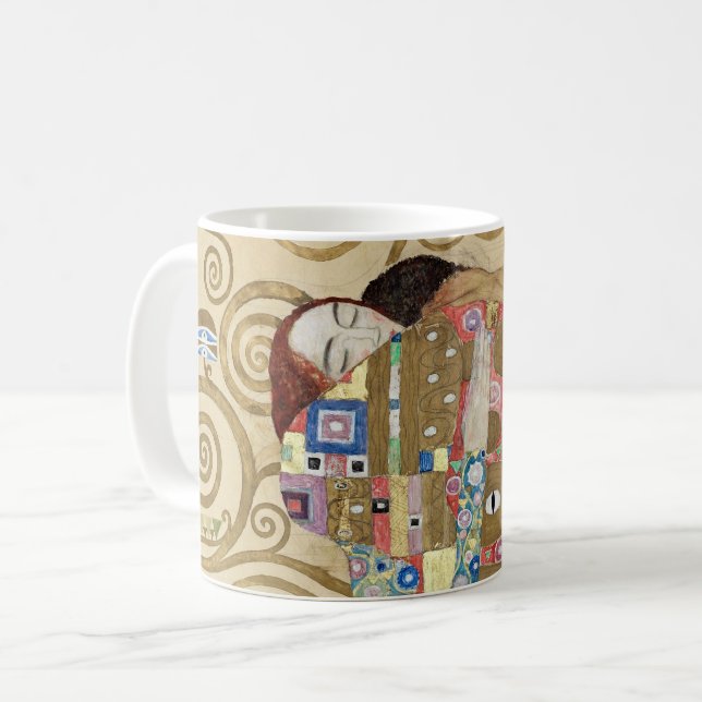 Gustav Klimt Fulfillment Kaffeetasse (Vorderseite Links)