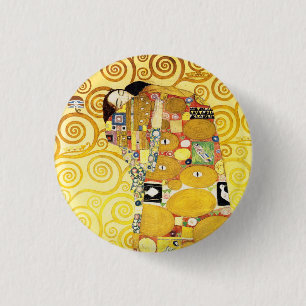 Gustav Klimt Fulfillment Lovers Kunstvoll wandern Button
