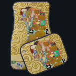 Gustav Klimt Fulfillment Nouveau Couple Autofußmatte<br><div class="desc">Gustav Klimt,  Fulfilment 1910-1911 Jugendstil-Paar mit Klimts charakteristischem,  wirbelndes Design und schöner Goldmalerei.</div>