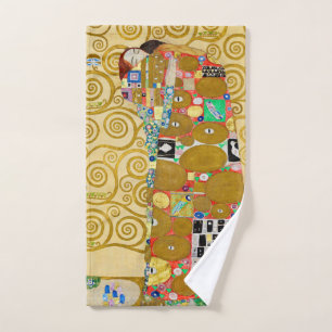 Gustav Klimt Fulfillment Nouveau Couple Badhandtuch Set