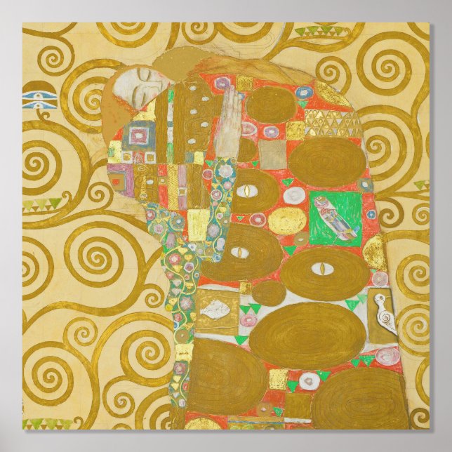 Gustav Klimt Fulfillment Nouveau Couple Foliendrucke (Vorderseite)