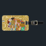 Gustav Klimt Fulfillment Nouveau Couple Gepäckanhänger<br><div class="desc">Gustav Klimt,  Fulfilment 1910-1911 Jugendstil-Paar mit Klimts charakteristischem,  wirbelndes Design und schöner Goldmalerei.</div>