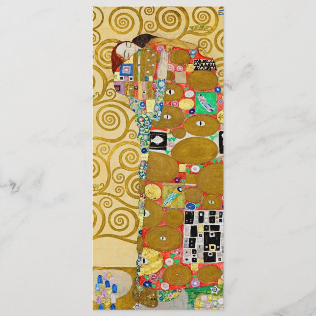 Gustav Klimt Fulfillment Nouveau Couple Menükarte (Vorderseite)