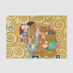 Gustav Klimt Fulfillment Nouveau Couple Seidenpapier