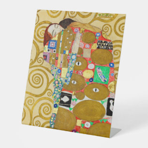 Gustav Klimt Fulfillment Nouveau Couple Sockelschild