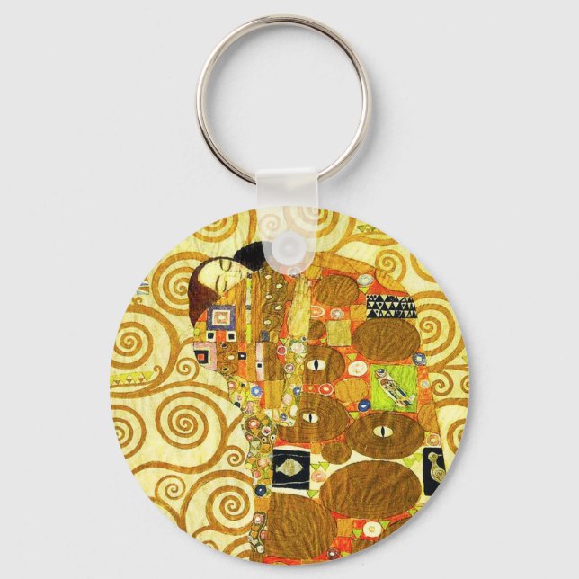 Gustav Klimt Fulfilment Schlüsselkette Schlüsselanhänger (Vorderseite)