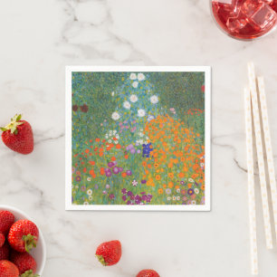 Gustav Klimt Garden Blume Muster Berühmte Malerei Serviette