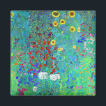 Gustav Klimt Garden mit Sonnenblumen Magnet<br><div class="desc">Garten mit Sonnenblumen von Gustav Klimt im Jahr 1907.</div>