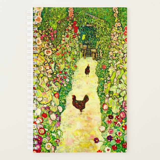 Gustav Klimt Garden with Chickens (Devant)