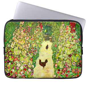 Gustav Klimt Garten mit Hühnern Laptopschutzhülle