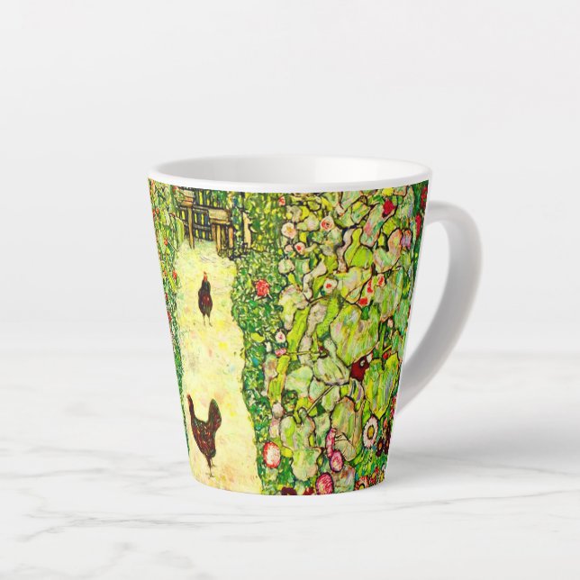 Gustav Klimt Garten mit Hühnern Milchtasse (Rechte Ecke)