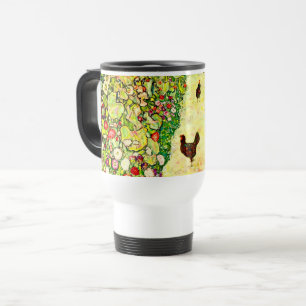 Gustav Klimt Garten mit Hühnern Reisebecher