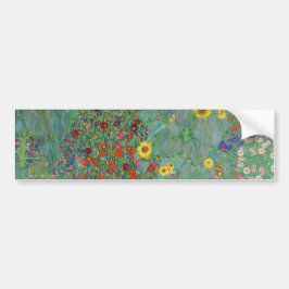 Gustav Klimt - Garten mit Sonnenblumen Autoaufkleber