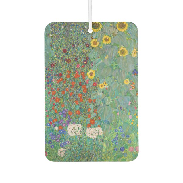 Gustav Klimt - Garten mit Sonnenblumen Autolufterfrischer (Vorderseite)