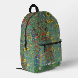 Gustav Klimt - Garten mit Sonnenblumen Bedruckter Rucksack