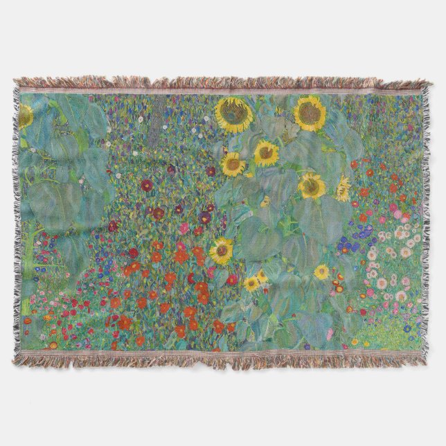 Gustav Klimt - Garten mit Sonnenblumen Decke (Vorderseite)