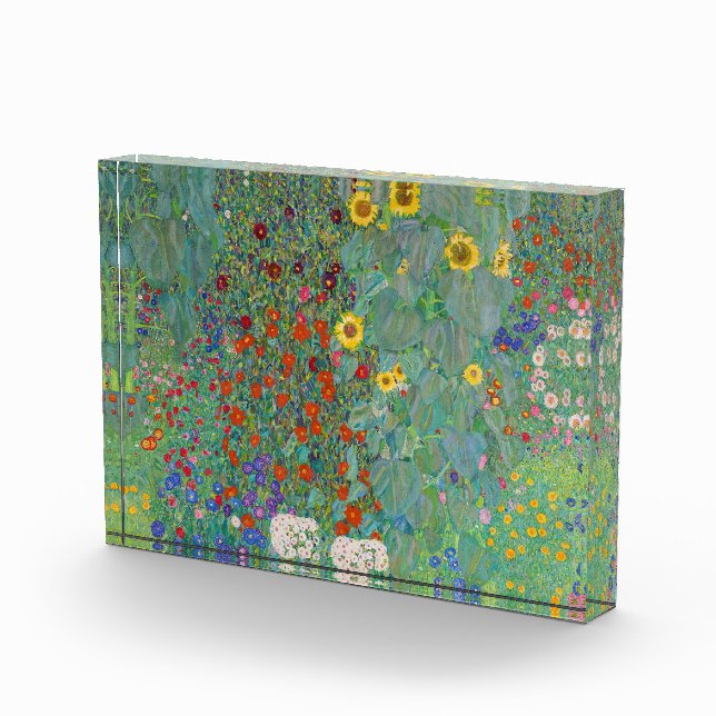 Gustav Klimt - Garten mit Sonnenblumen Fotoblock (Rechts)