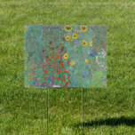 Gustav Klimt - Garten mit Sonnenblumen Gartenschild<br><div class="desc">Garten mit Sonnenblumen / Bauerngarten mit Sonnenblumen - Gustav Klimt in 1905-1906</div>