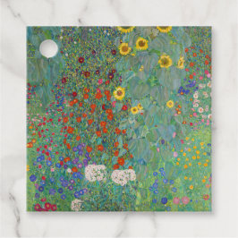 Gustav Klimt - Garten mit Sonnenblumen Geschenkanhänger