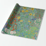 Gustav Klimt - Garten mit Sonnenblumen Geschenkpapier<br><div class="desc">Garten mit Sonnenblumen / Bauerngarten mit Sonnenblumen - Gustav Klimt in 1905-1906</div>