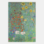 Gustav Klimt - Garten mit Sonnenblumen Geschenkpapier Set<br><div class="desc">Garten mit Sonnenblumen / Bauerngarten mit Sonnenblumen - Gustav Klimt in 1905-1906</div>