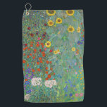 Gustav Klimt - Garten mit Sonnenblumen Golfhandtuch<br><div class="desc">Garten mit Sonnenblumen / Bauerngarten mit Sonnenblumen - Gustav Klimt in 1905-1906</div>