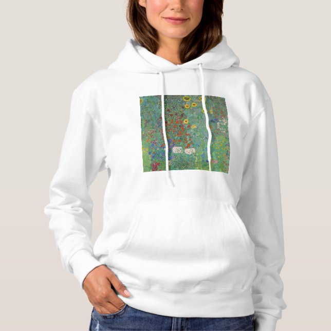 Gustav Klimt - Garten mit Sonnenblumen Hoodie (Vorderseite)