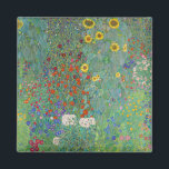 Gustav Klimt - Garten mit Sonnenblumen Magnet<br><div class="desc">Garten mit Sonnenblumen / Bauerngarten mit Sonnenblumen - Gustav Klimt in 1905-1906</div>