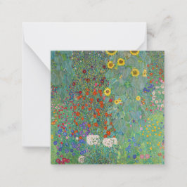 Gustav Klimt - Garten mit Sonnenblumen Mitteilungskarte