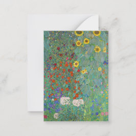 Gustav Klimt - Garten mit Sonnenblumen Mitteilungskarte