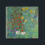 Gustav Klimt - Garten mit Sonnenblumen Notizbuch<br><div class="desc">Garten mit Sonnenblumen / Bauerngarten mit Sonnenblumen - Gustav Klimt in 1905-1906</div>