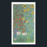 Gustav Klimt - Garten mit Sonnenblumen Serviette<br><div class="desc">Garten mit Sonnenblumen / Bauerngarten mit Sonnenblumen - Gustav Klimt in 1905-1906</div>