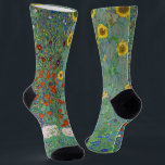 Gustav Klimt - Garten mit Sonnenblumen Socken<br><div class="desc">Garten mit Sonnenblumen / Bauerngarten mit Sonnenblumen - Gustav Klimt in 1905-1906</div>