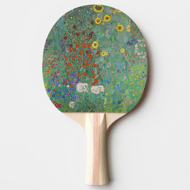 Gustav Klimt - Garten mit Sonnenblumen Tischtennis Schläger (Vorderseite)