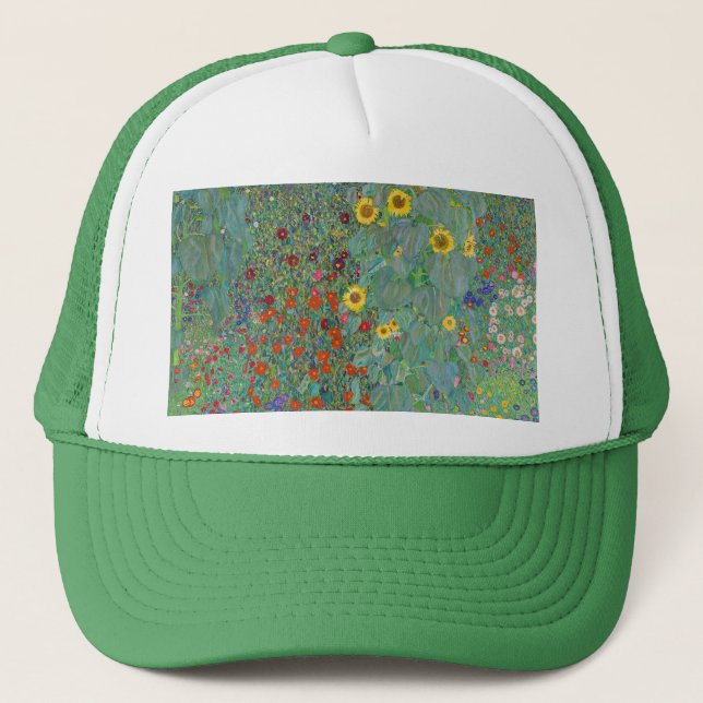 Gustav Klimt - Garten mit Sonnenblumen Truckerkappe (Vorderseite)