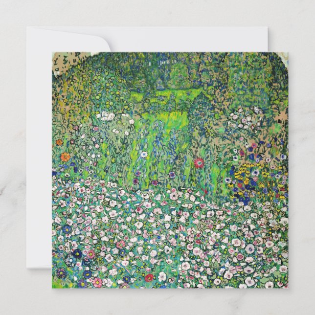 Gustav Klimt - Gartenbau und Bergbau Dankeskarte (Vorderseite)