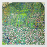Gustav Klimt - Gartenbau und Bergbau Fensteraufkleber<br><div class="desc">Gartenlandschaft mit Hilltop - Gustav Klimt,  Öl auf Leinwand,  1916</div>