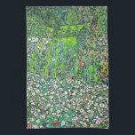 Gustav Klimt - Gartenbau und Bergbau Geschirrtuch<br><div class="desc">Gartenlandschaft mit Hilltop - Gustav Klimt,  Öl auf Leinwand,  1916</div>