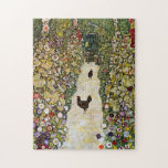 Gustav Klimt - Gartenweg über Hühner<br><div class="desc">Gartenweg mit Hühnern - Gustav Klimt,  Öl auf Leinwand,  1916</div>