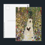 Gustav Klimt - Gartenweg über Hühner Postkarte<br><div class="desc">Gartenweg mit Hühnern - Gustav Klimt, Öl auf Leinwand, 1916</div>