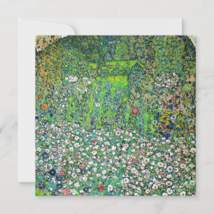 Gustav Klimt - Gärtnerische Landschaft und Bergkup Dankeskarte