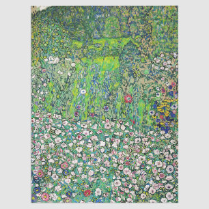 Gustav Klimt - Gärtnerische Landschaft und Hügelku Seidenpapier