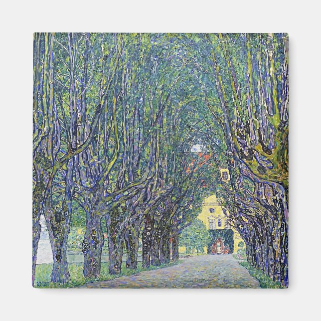 Gustav Klimt-Gemälde, Allee am Schloss Kammer Magnet (Vorne)