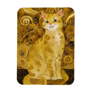 Gustav Klimt Gold süße Katze Spoof, Gustav Klimt K Magnet