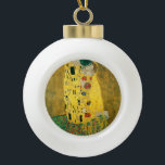 Gustav Klimt Golden Frische Pasta machen Keramik Kugel-Ornament<br><div class="desc">Gute Ferien!</div>